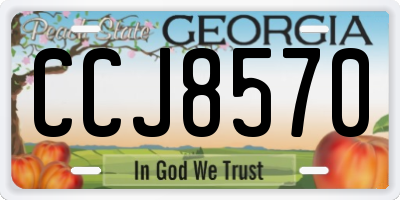 GA license plate CCJ8570