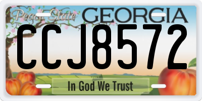 GA license plate CCJ8572