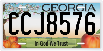 GA license plate CCJ8576
