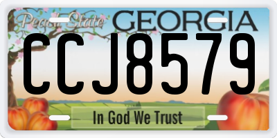 GA license plate CCJ8579