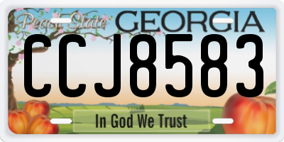 GA license plate CCJ8583