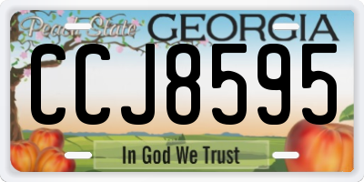 GA license plate CCJ8595