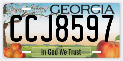 GA license plate CCJ8597