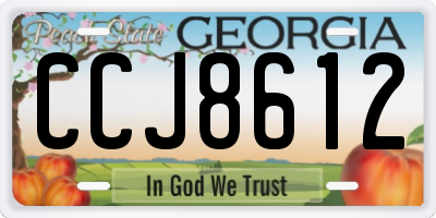 GA license plate CCJ8612