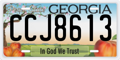 GA license plate CCJ8613