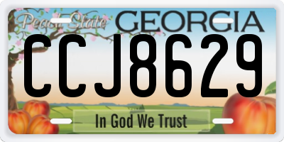 GA license plate CCJ8629