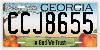 GA license plate CCJ8655