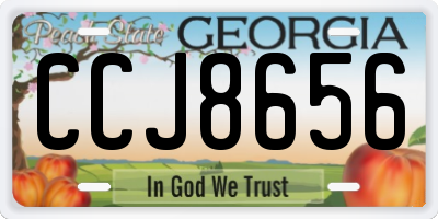 GA license plate CCJ8656