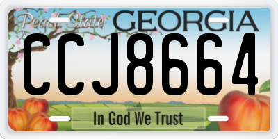 GA license plate CCJ8664
