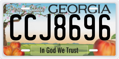 GA license plate CCJ8696