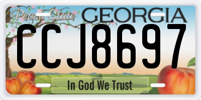 GA license plate CCJ8697