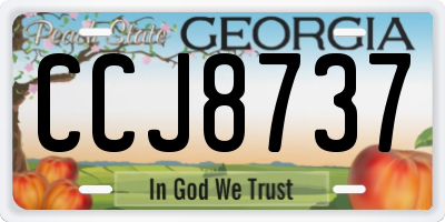 GA license plate CCJ8737