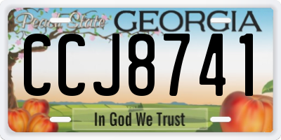 GA license plate CCJ8741