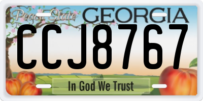 GA license plate CCJ8767