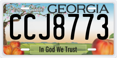 GA license plate CCJ8773