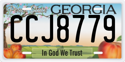 GA license plate CCJ8779