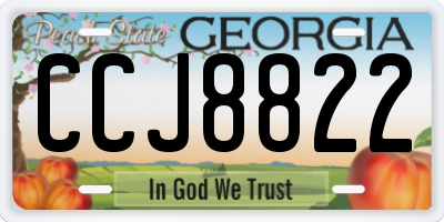 GA license plate CCJ8822