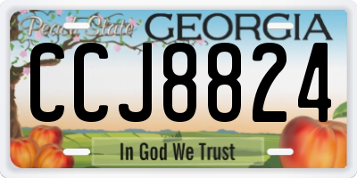 GA license plate CCJ8824