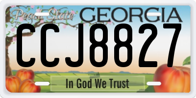 GA license plate CCJ8827