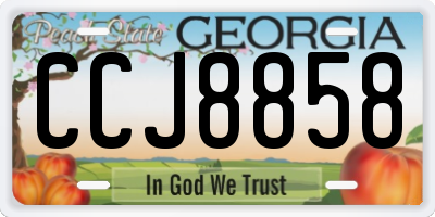 GA license plate CCJ8858