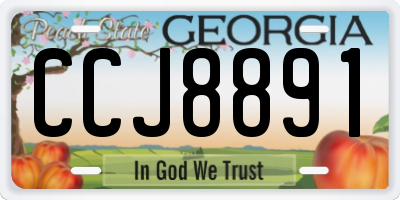 GA license plate CCJ8891