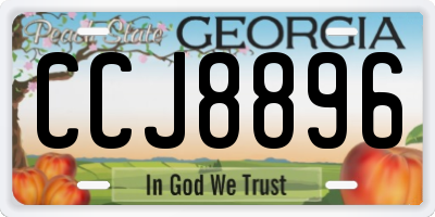 GA license plate CCJ8896