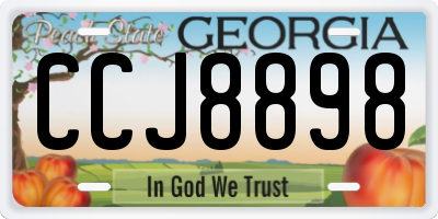 GA license plate CCJ8898