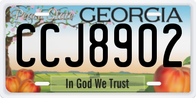 GA license plate CCJ8902