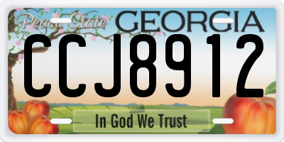 GA license plate CCJ8912