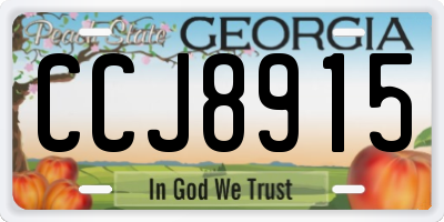 GA license plate CCJ8915