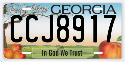 GA license plate CCJ8917