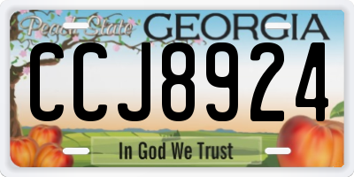 GA license plate CCJ8924