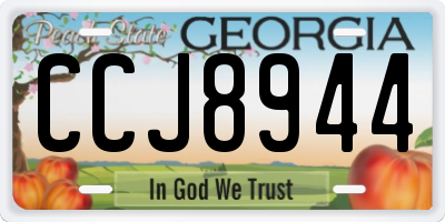 GA license plate CCJ8944