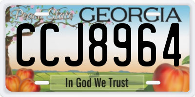 GA license plate CCJ8964