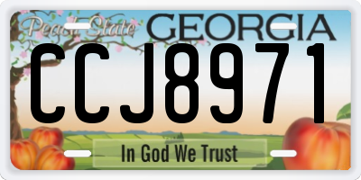 GA license plate CCJ8971
