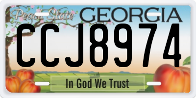GA license plate CCJ8974