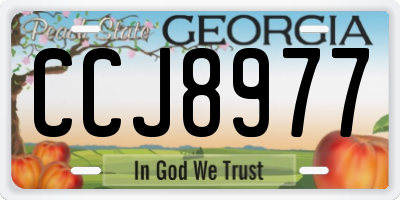 GA license plate CCJ8977