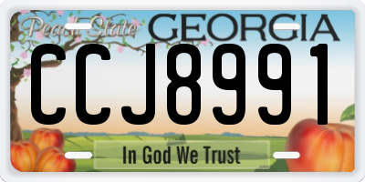 GA license plate CCJ8991