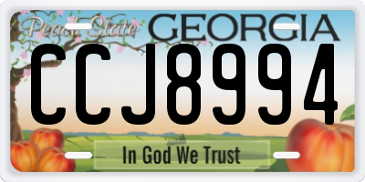 GA license plate CCJ8994