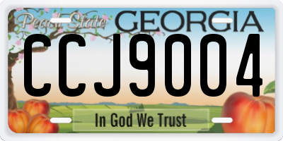 GA license plate CCJ9004