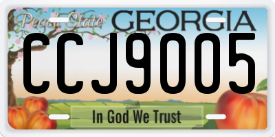 GA license plate CCJ9005