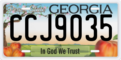 GA license plate CCJ9035