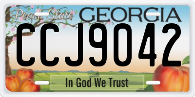 GA license plate CCJ9042