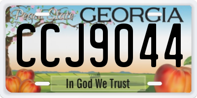 GA license plate CCJ9044
