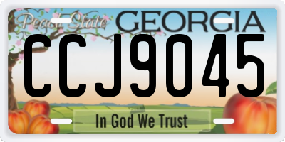 GA license plate CCJ9045