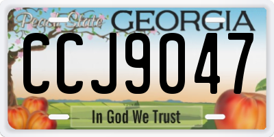 GA license plate CCJ9047