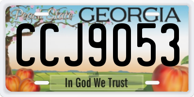 GA license plate CCJ9053