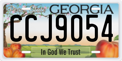 GA license plate CCJ9054