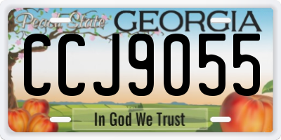GA license plate CCJ9055