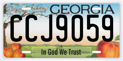GA license plate CCJ9059